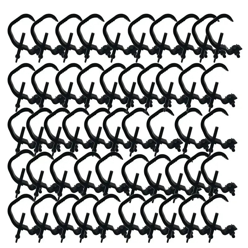 Silver aluminium light hook clamp 50 pack for stage lighting