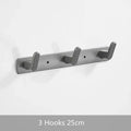 Gray aluminum alloy towel hooks bathroom wall rack