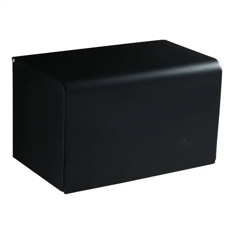 Matte black aluminum toilet paper rack bathroom wall mount