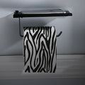 Matte black aluminum toilet paper rack bathroom wall mount