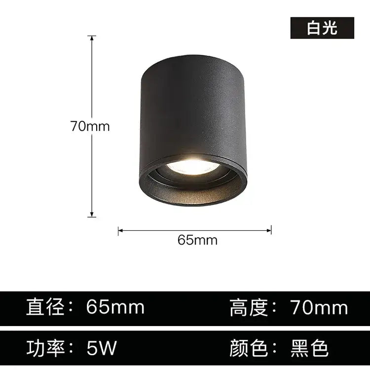 Modern black & white aluminum ceiling lamp living room spotlights
