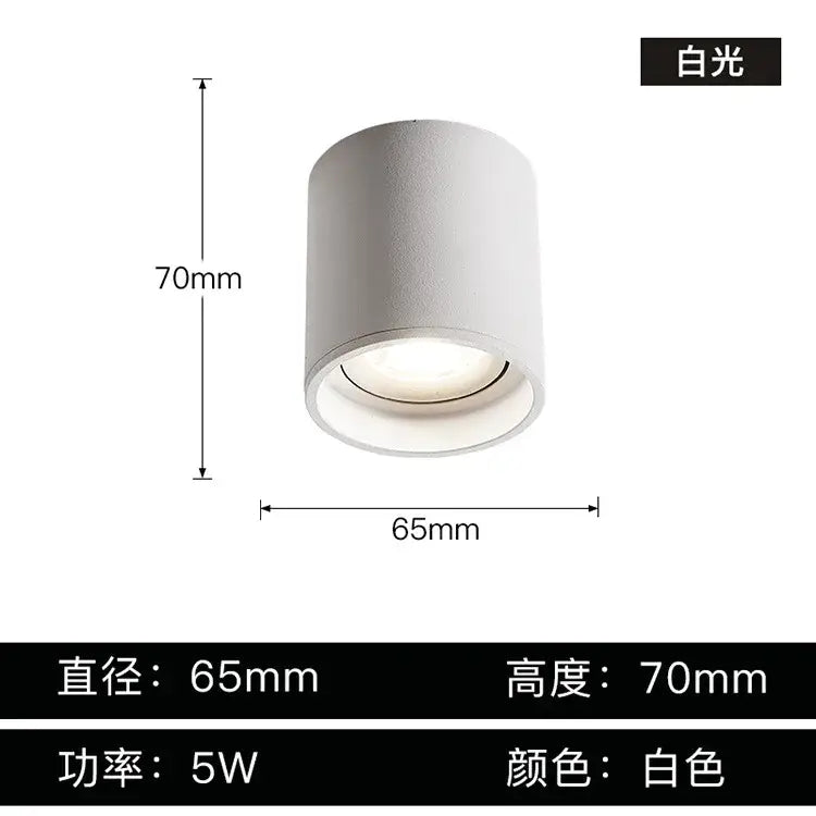 Modern black & white aluminum ceiling lamp living room spotlights