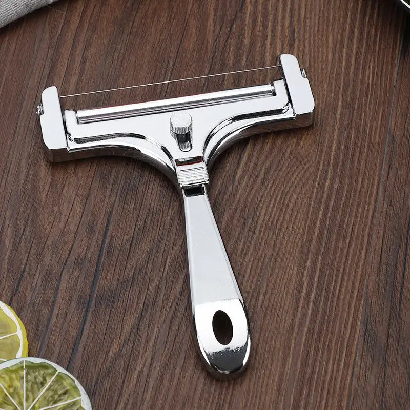 Chrome aluminum cheese butter slicer wire knife baking tool kitchen