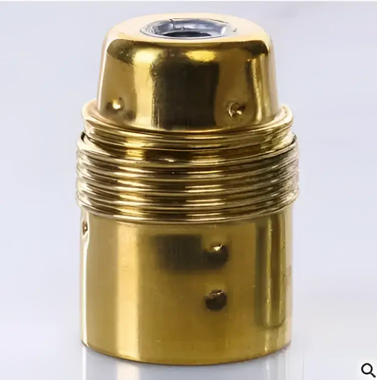 Vintage gold & silver e27 lamp holder – living room threaded socket