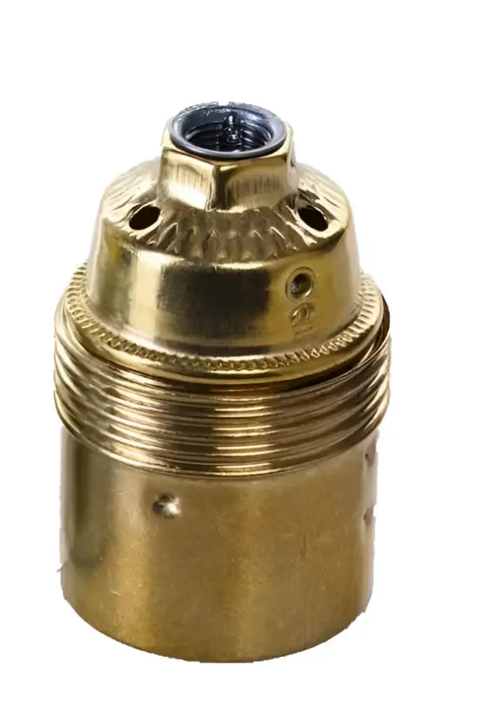 Vintage gold & silver e27 lamp holder – living room threaded socket