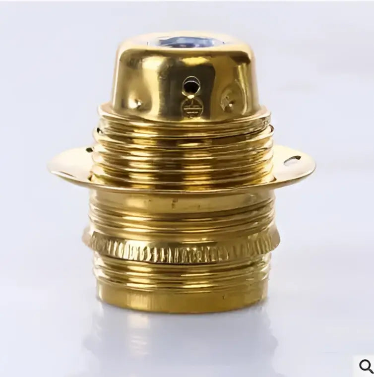 Vintage gold & silver e27 lamp holder – living room threaded socket