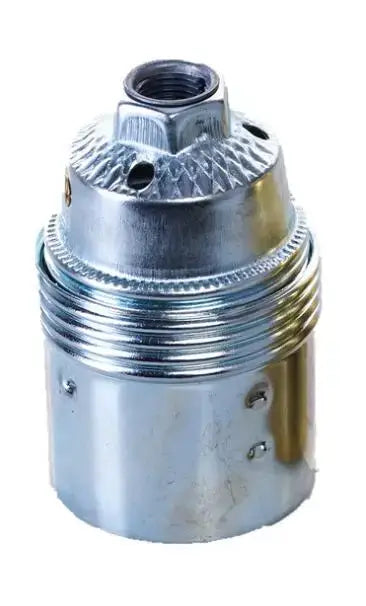 Vintage gold & silver e27 lamp holder – living room threaded socket