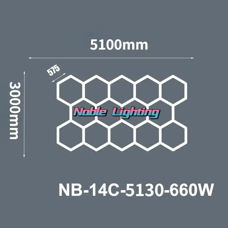 Modern white aluminum housing hexagon led light bar garage light