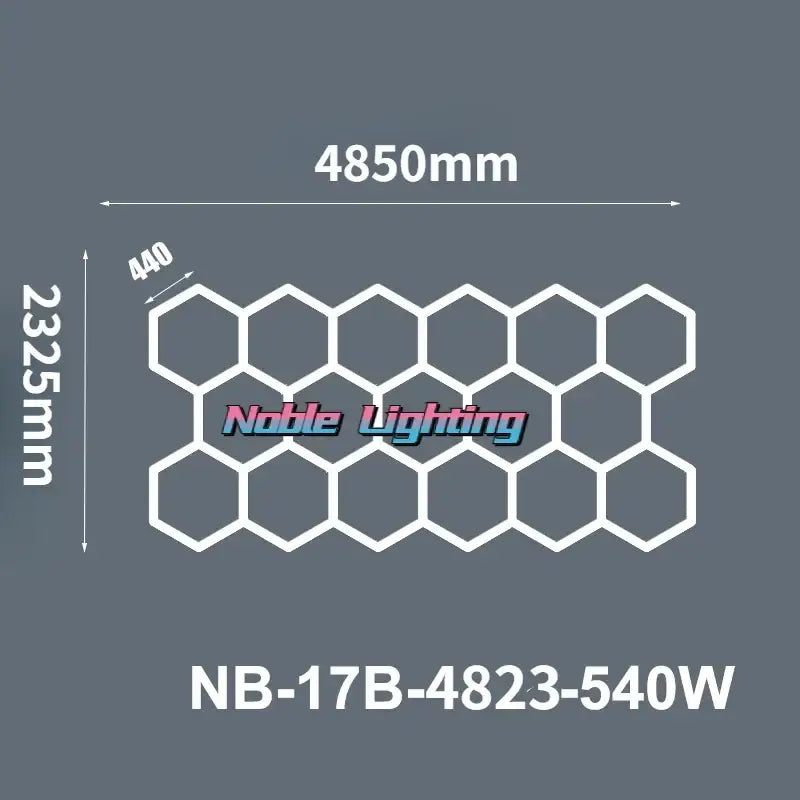 Modern white aluminum housing hexagon led light bar garage light