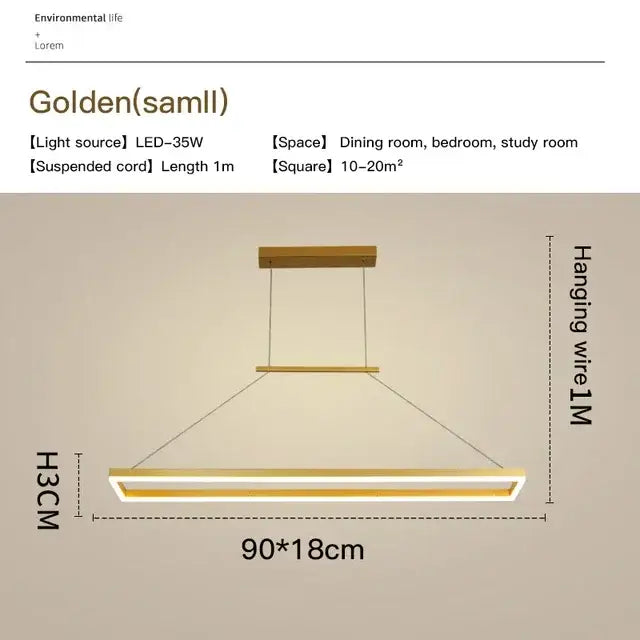 Modern aluminum led ceiling chandelier – dining room pendant light