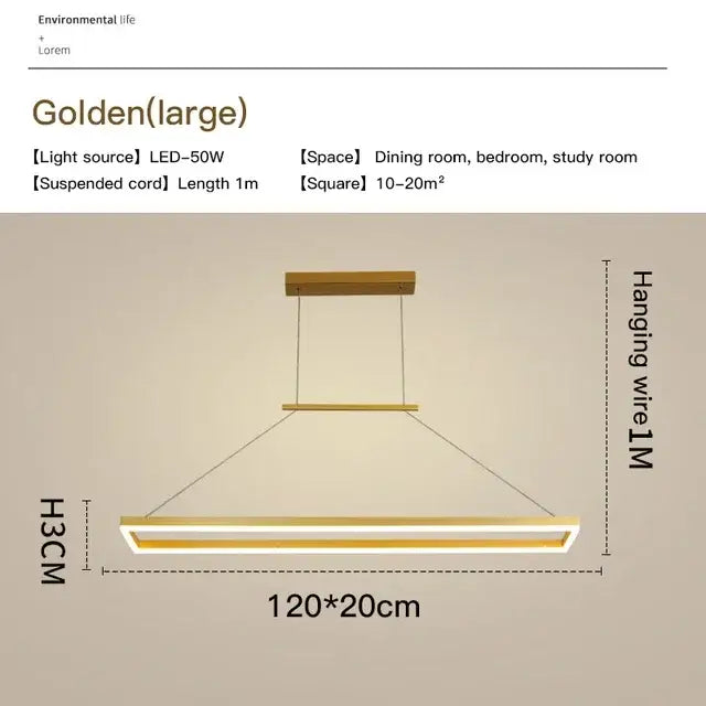 Modern aluminum led ceiling chandelier – dining room pendant light