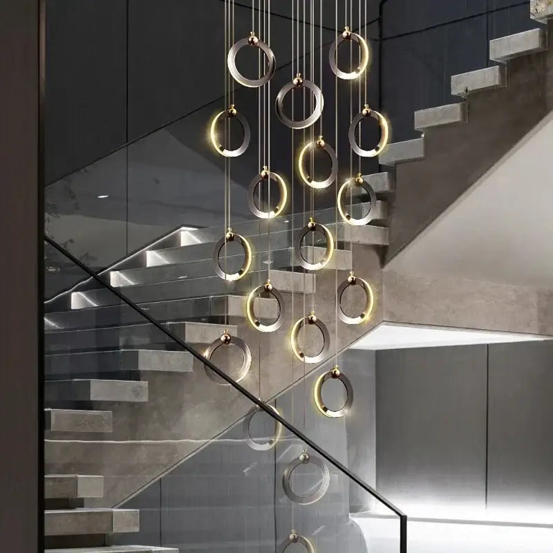 Modern minimalist aluminum led chandelier – living room hanging light