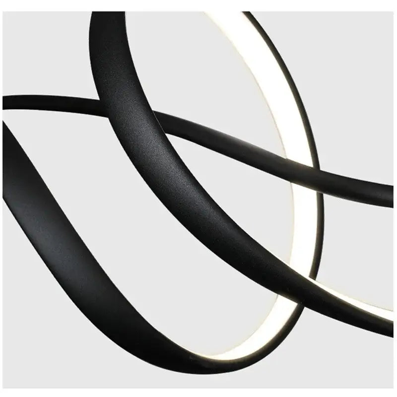 Modern black & silver aluminum led chandelier dining room light