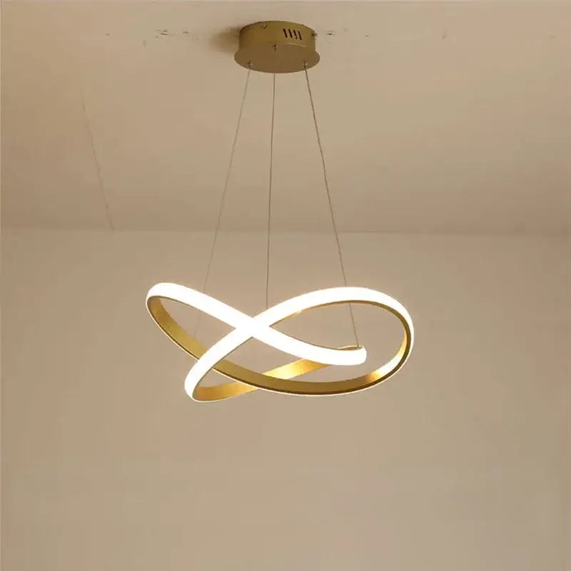Modern black & white aluminum line pendant light for dining rooms