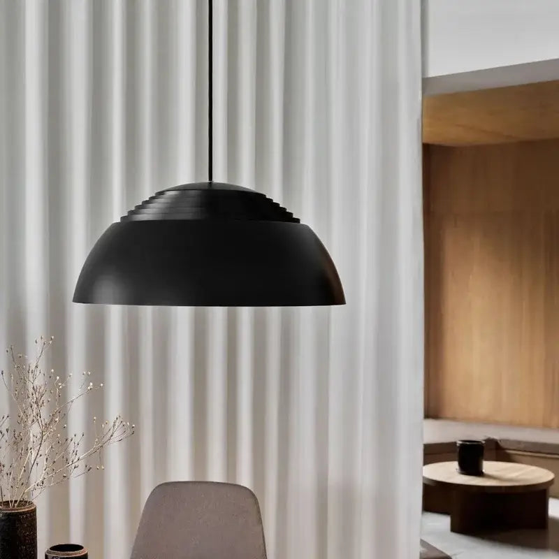 Minimalist white dome aluminum pendant lamp for dining room kitchen