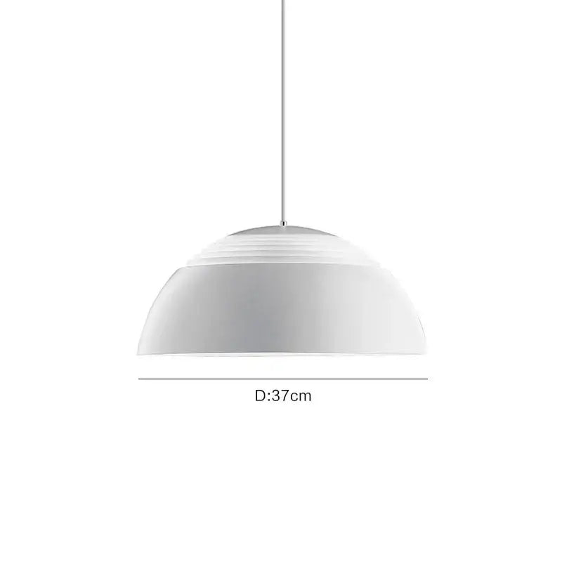 Minimalist white dome aluminum pendant lamp for dining room kitchen