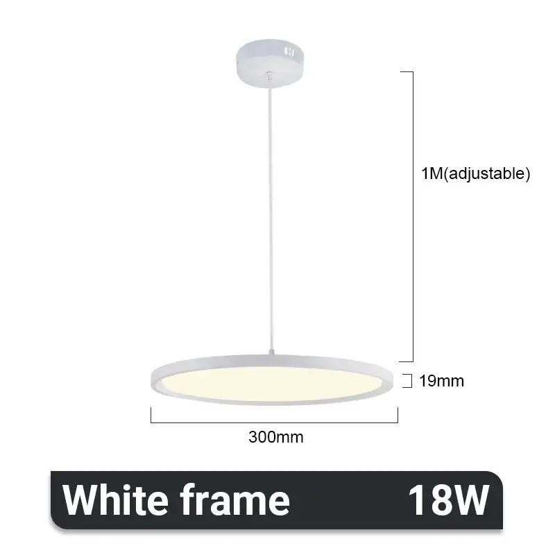 Minimalist black & white aluminum pendant light dining room led ring
