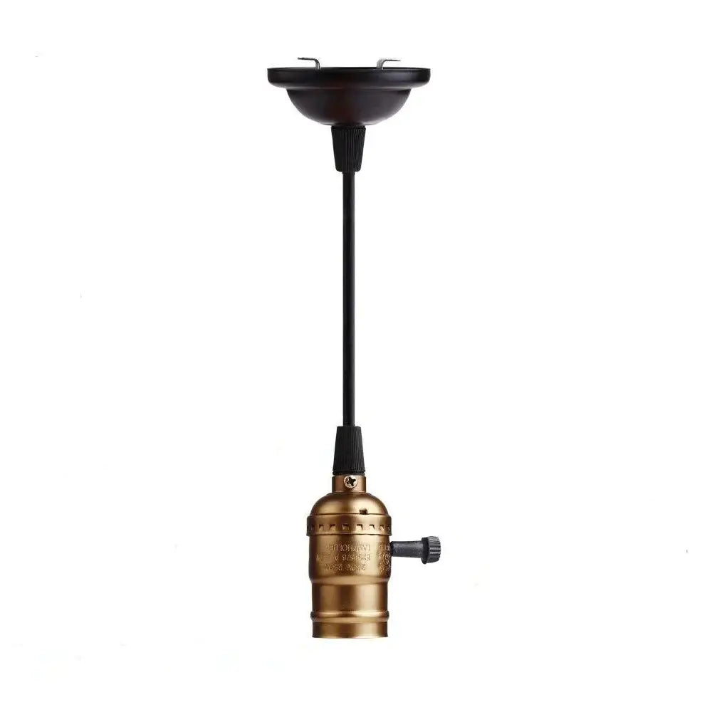 Retro vintage brass & nickel e27 screw bulb holder living room light