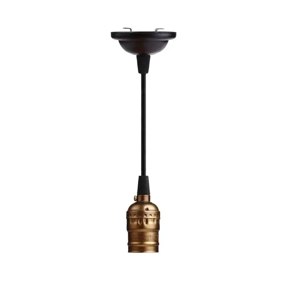 Retro vintage brass & nickel e27 screw bulb holder living room light