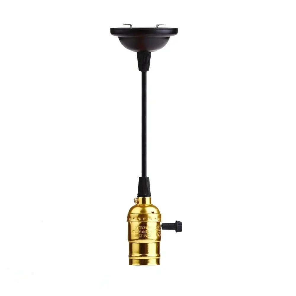 Retro vintage brass & nickel e27 screw bulb holder living room light