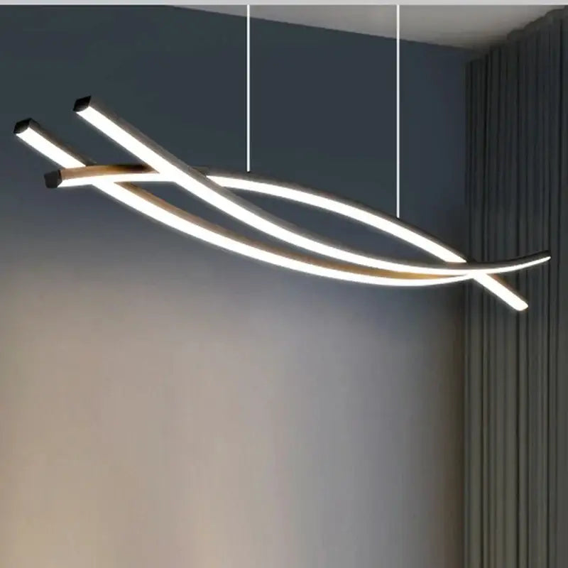 Modern minimalist aluminum suspension led chandelier kitchen light