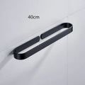 Modern matte black aluminum towel holder bathroom wall rack