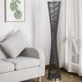 Modern silver twisted tower floor lamp living room led standing light