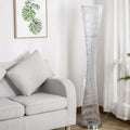 Modern silver twisted aluminum tower floor lamp living room led light