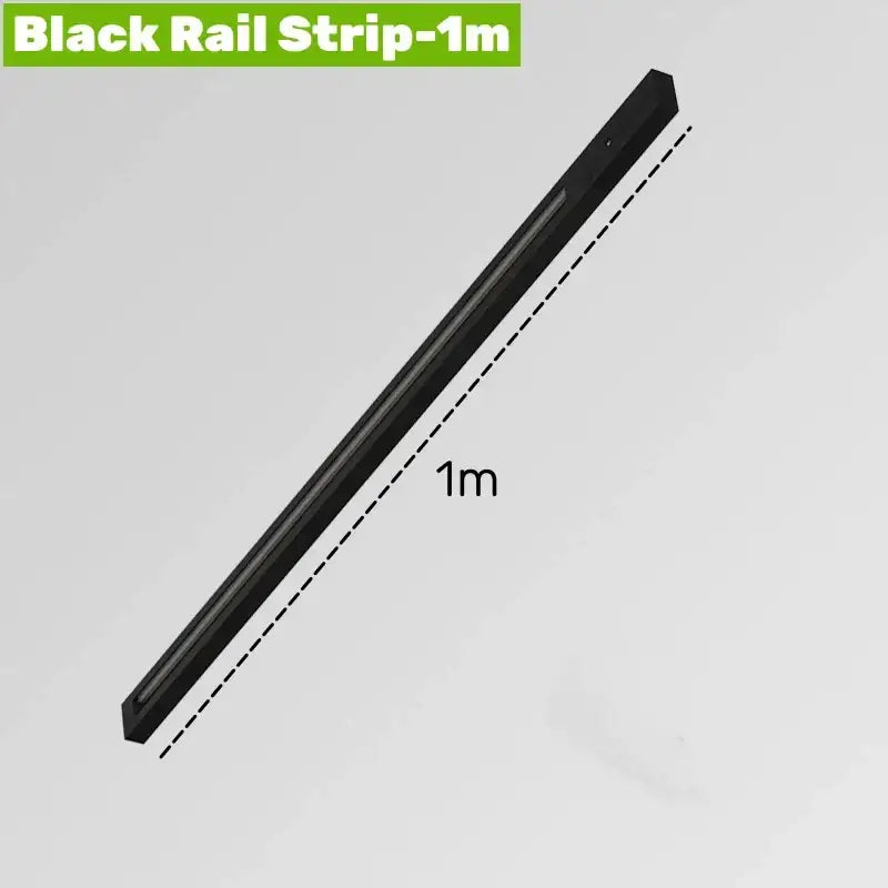 Modern black & white aluminum track rail lighting – living room system