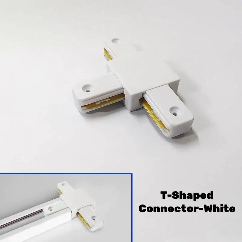 Modern black & white aluminum track rail lighting – living room system