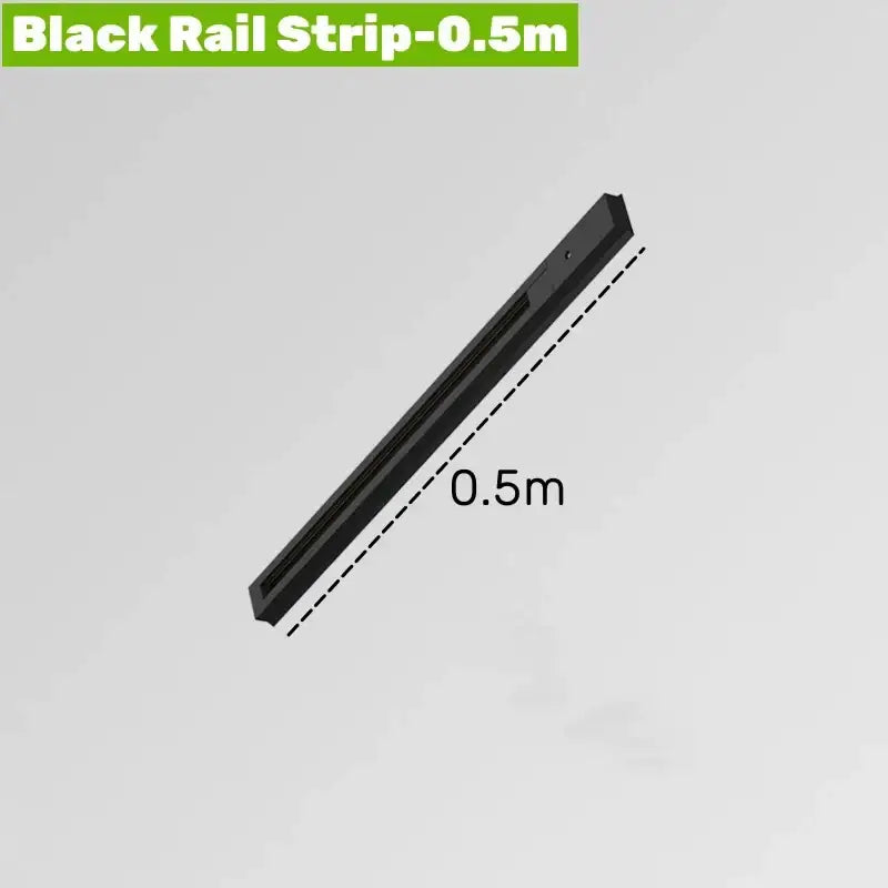 Modern black & white aluminum track rail lighting – living room system