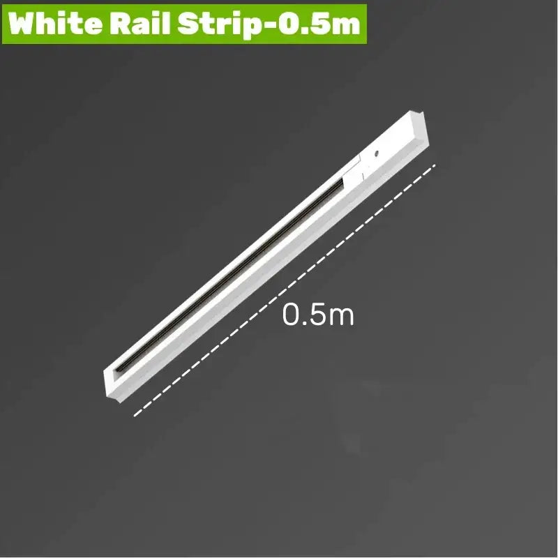Modern black & white aluminum track rail lighting – living room system