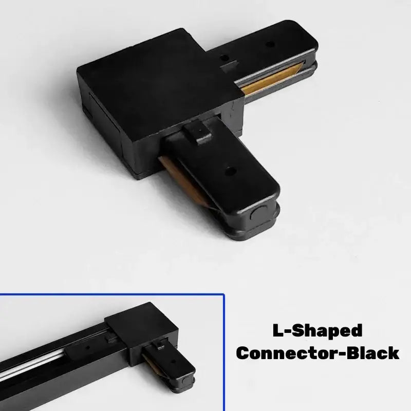 Modern black & white aluminum track rail lighting – living room system