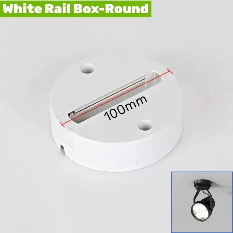 Modern black & white aluminum track rail lighting – living room system