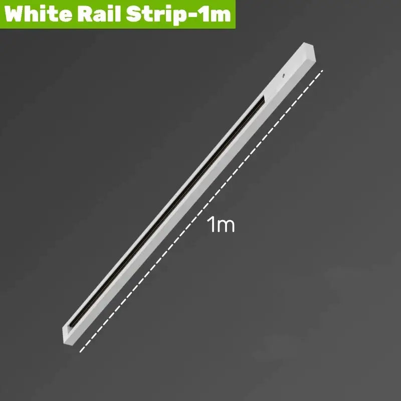 Modern black & white aluminum track rail lighting – living room system
