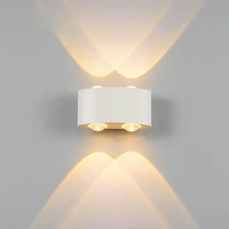 Modern black & white aluminum wall lamps – living room sconces