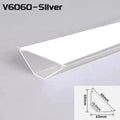 Modern black & white aluminum profile corner beam strip lights kitchen