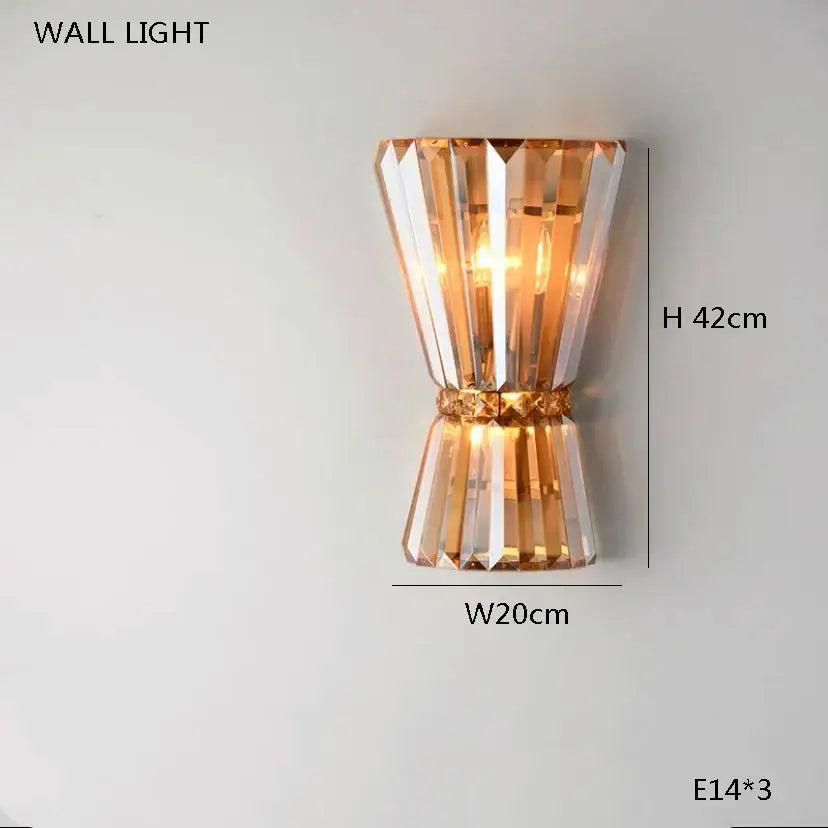 Modern luxury amber crystal ceiling lights for living room