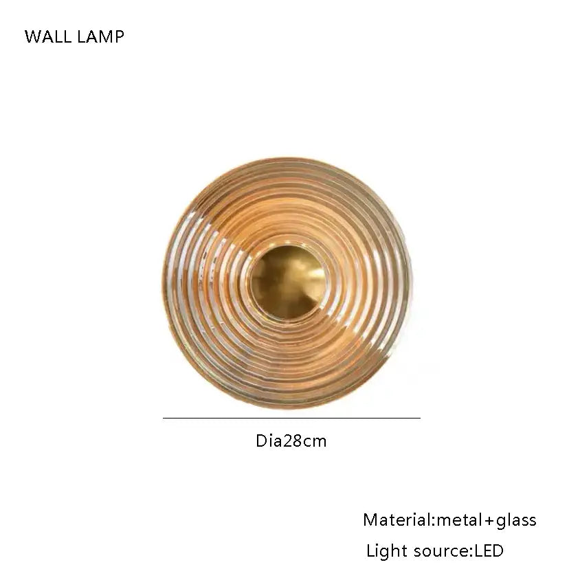 Modern bronze amber glass ceiling chandelier for dining room