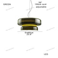Glossy red layered glass ceiling pendant light for dining room