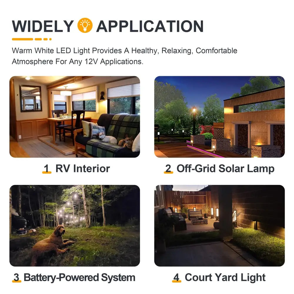 Vintage amber glass led bulb 5-pack for rv and bedroom living room