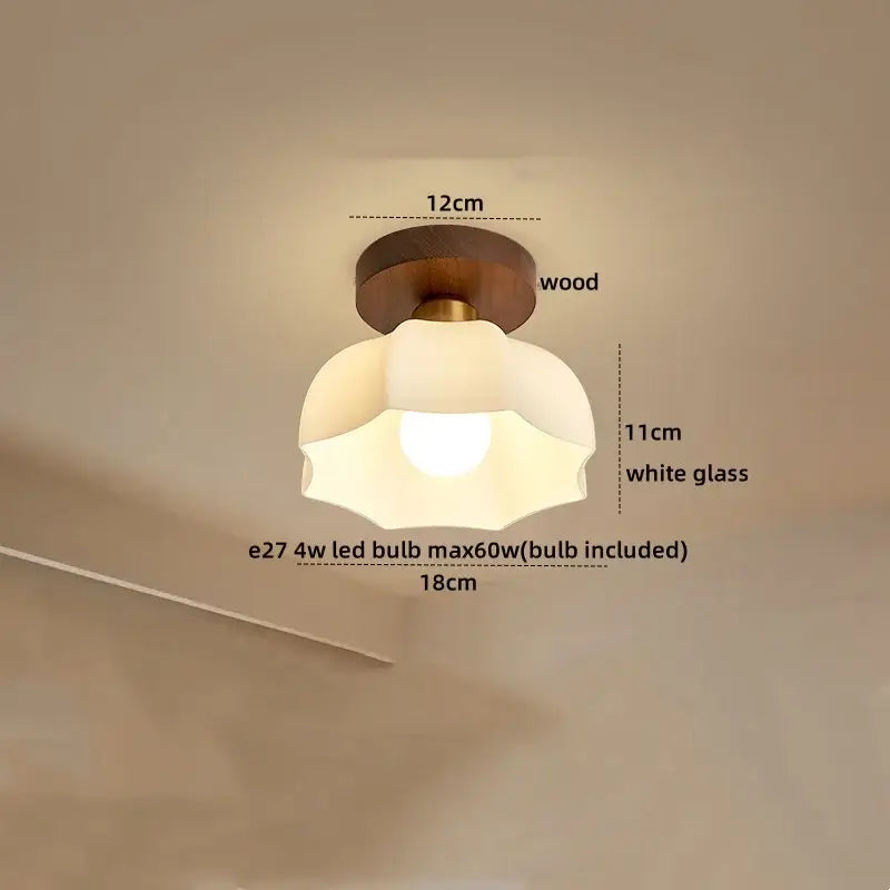 Modern amber glass led pendant light kitchen brass ceiling light