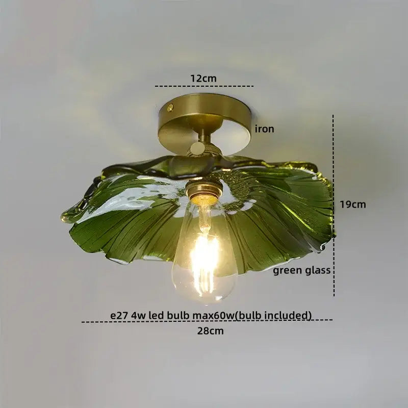 Modern amber glass led ceiling lights dining room pendant