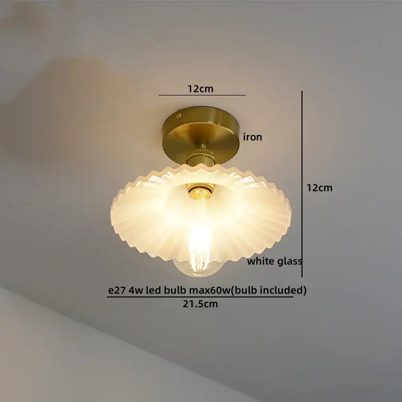 Modern amber glass led ceiling lights dining room pendant