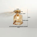 Modern amber glass led ceiling lights dining room pendant