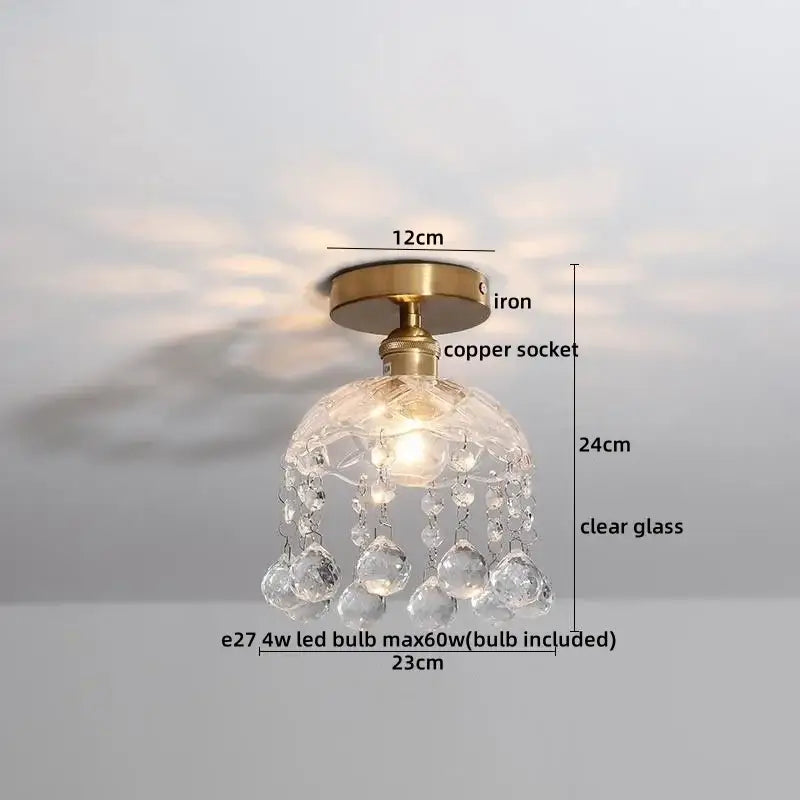 Modern amber glass led ceiling lights dining room pendant