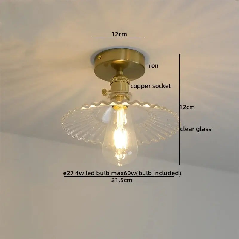 Modern amber glass led ceiling lights dining room pendant