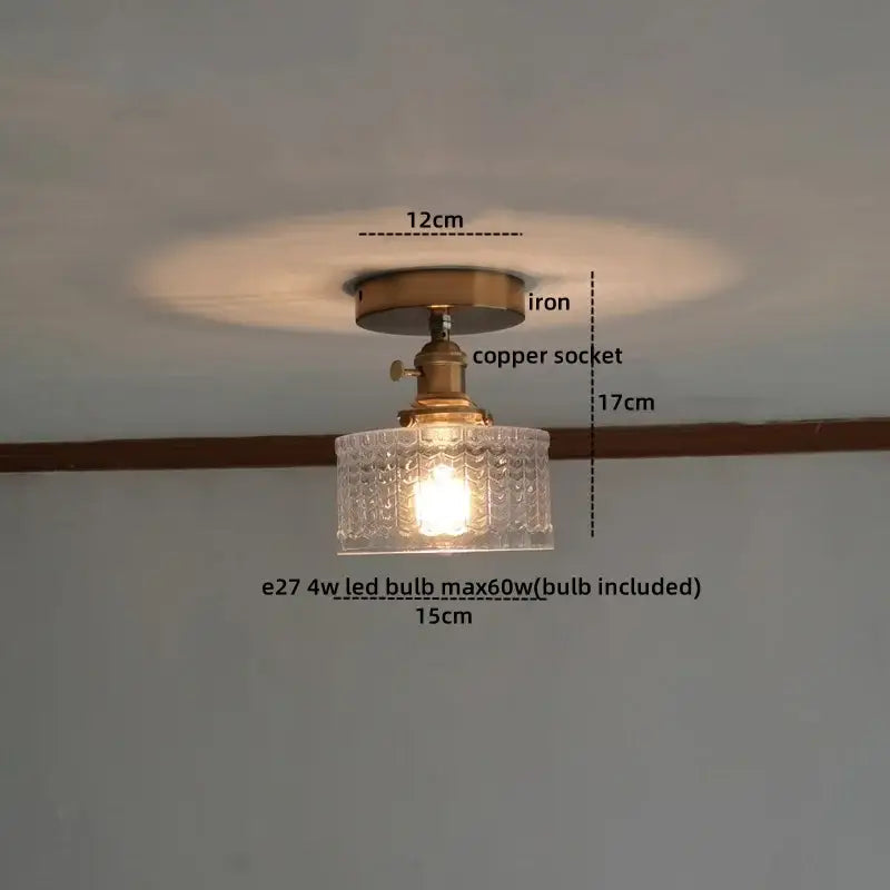 Modern amber glass led ceiling lights dining room pendant