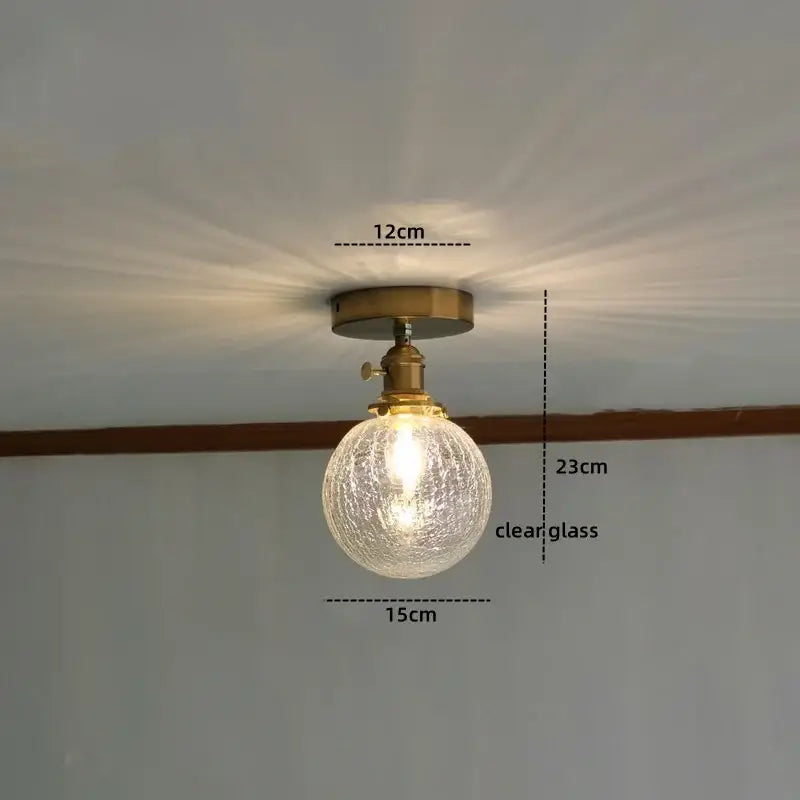 Modern amber glass led ceiling lights dining room pendant