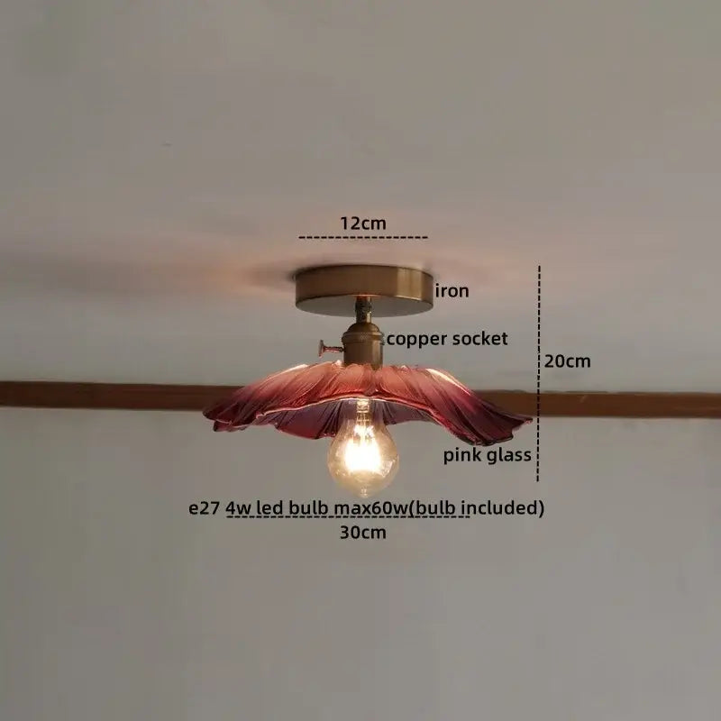 Modern amber glass led ceiling lights dining room pendant